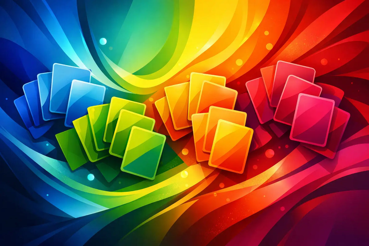 How to Arrange Cards by Color Without Clutter