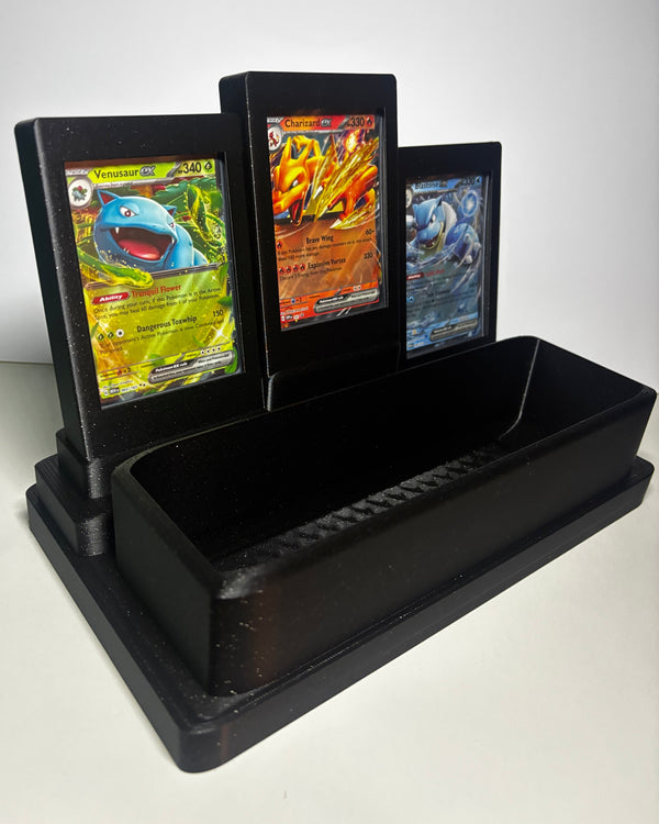 Tre — Three Card Display Object — Galaxy Black