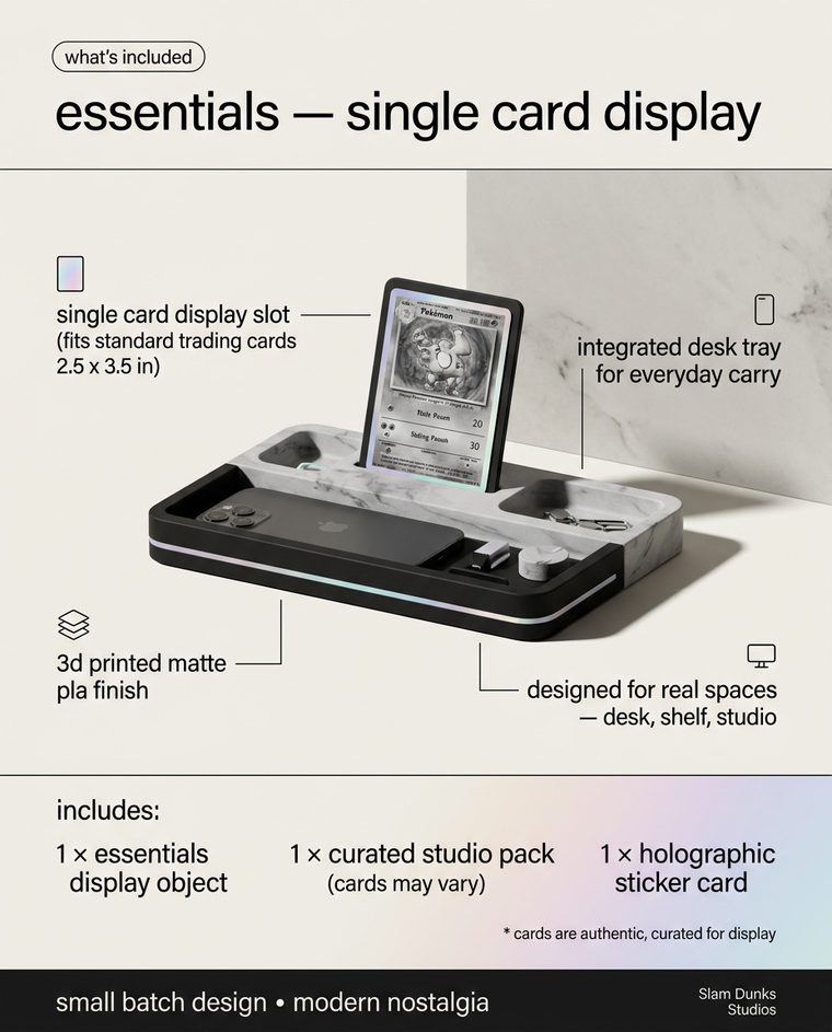 Essentials Desk Tray — Single Card Display
