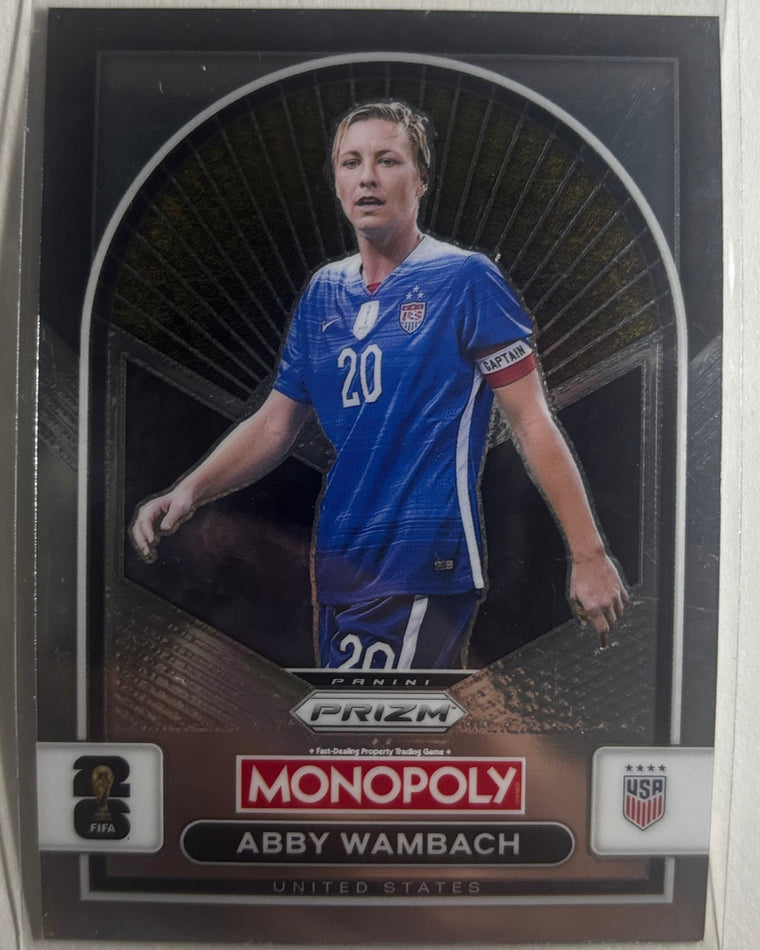Abby Wambach prizm FIFA football trading card for Slam Dunks Studios display objects