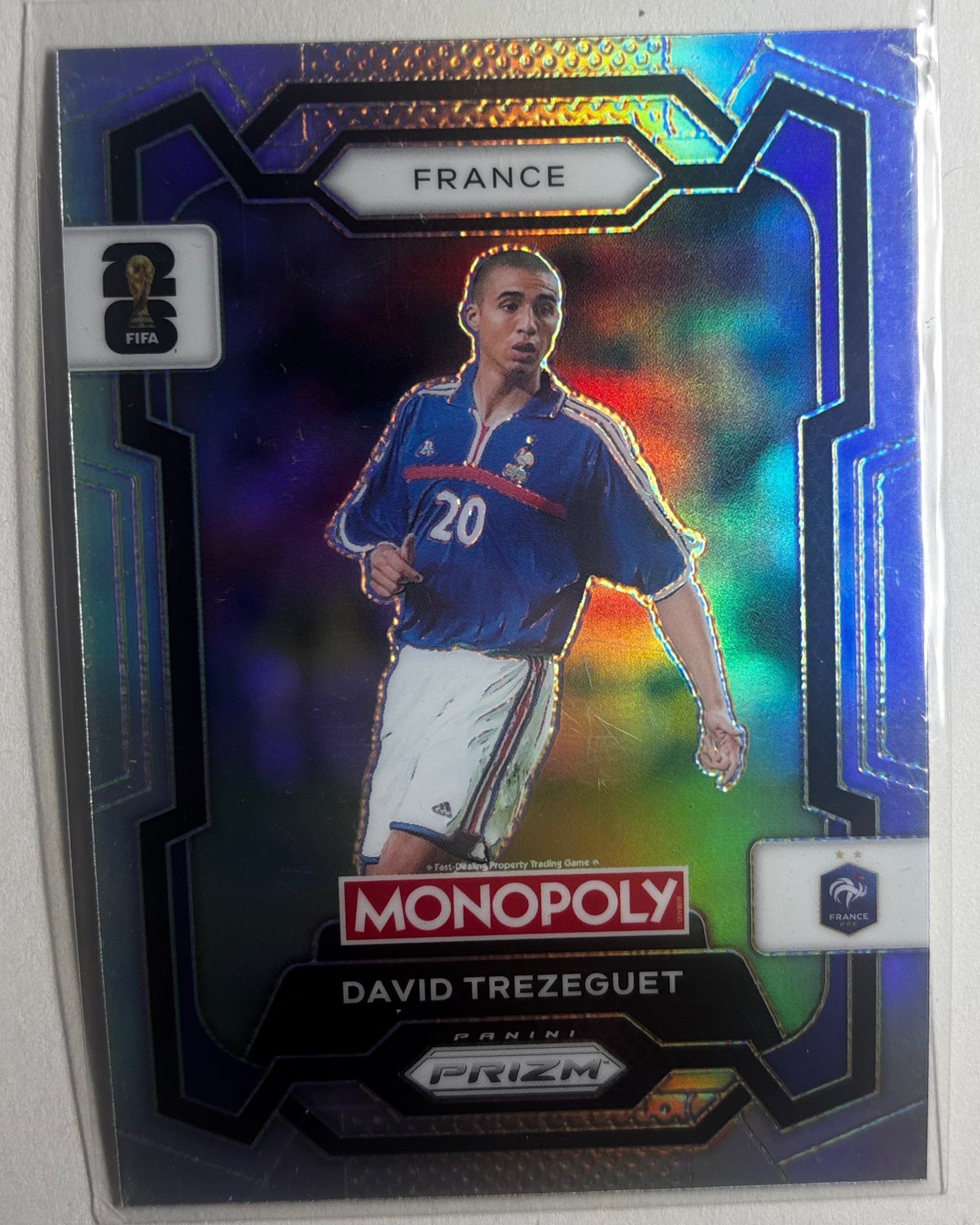 David Trezeguet silver prizm FIFA football trading card for Slam Dunks Studios display objects